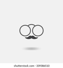 Mustache icon vector concept