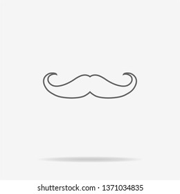 Mustache icon. Vector concept illustration for design.