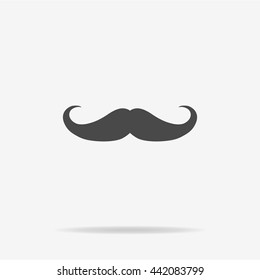 Mustache icon. Vector concept illustration for design.