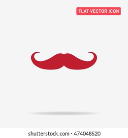Mustache icon. Vector concept illustration for design.