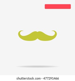 Mustache icon. Vector concept illustration for design.