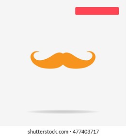 Mustache icon. Vector concept illustration for design.