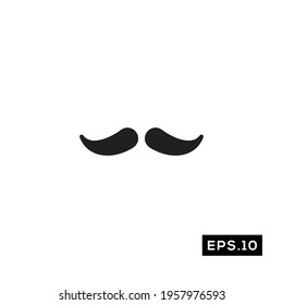 Mustache icon vector. Daddy icon or logo symbol vector