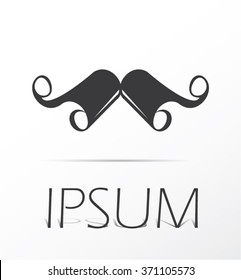 Mustache icon vector.  Vector design of mustache.