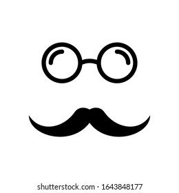 Mustache icon vector design template isolated on white background