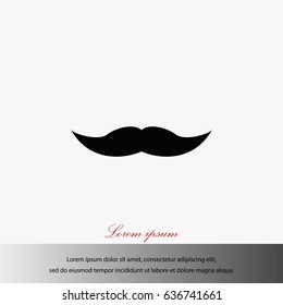 Mustache icon vector, flat design best vector icon