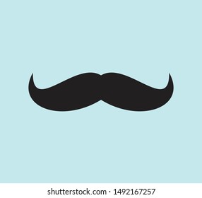 Mustache icon vector flat style trendy