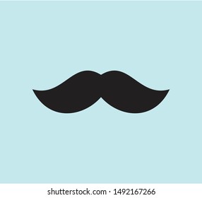 Mustache icon vector flat style trendy