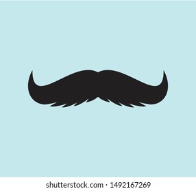 Mustache icon vector flat style trendy