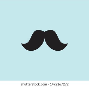 Mustache icon vector flat style trendy