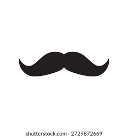 Icono de bigote Vector de estilo plano de moda sobre fondo blanco