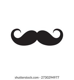 Schnurrbart Symbol Vektor flach Stil trendy