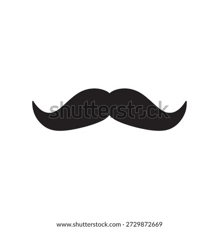 Mustache icon vector flat style trendy on white back ground