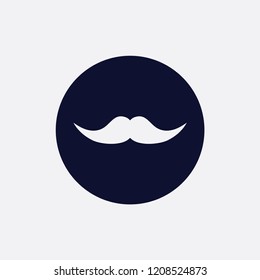 mustache icon, vector illustration