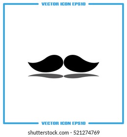 Mustache icon vector illustration eps10. Isolated badge for website or app - stock infographics