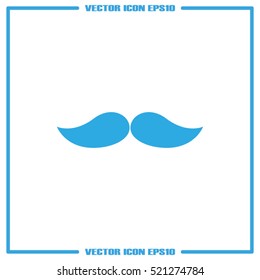 Mustache icon vector illustration eps10. Isolated badge for website or app - stock infographics