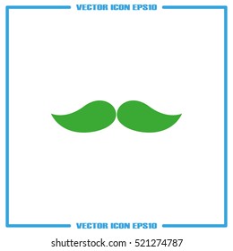 Mustache icon vector illustration eps10. Isolated badge for website or app - stock infographics