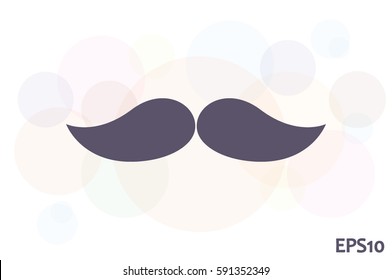 Mustache icon vector illustration eps10. Isolated badge for website or app - stock infographics