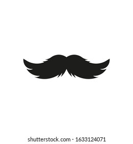 Mustache icon. Vector illustration. Flat design.