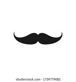 Mustache icon vector illustration isolated on white