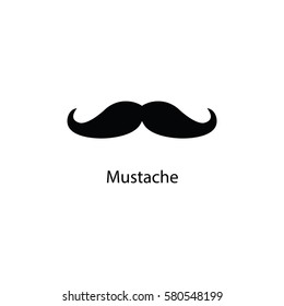 Mustache icon vector illustration on white background