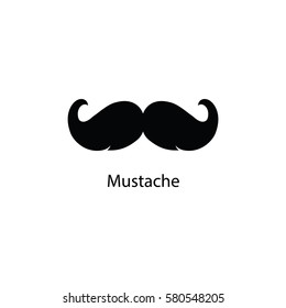 Mustache icon vector illustration on white background