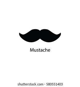 Mustache icon vector illustration on white background