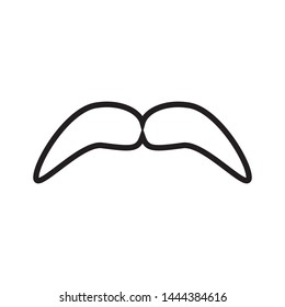 mustache icon vector illustration template