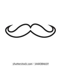 mustache icon vector illustration template