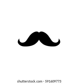 Mustache icon, vector illustration.Flat design style