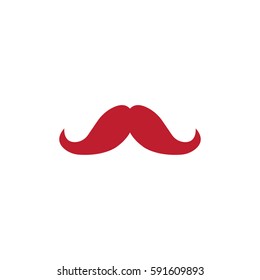 Mustache icon, vector illustration.Flat design style
