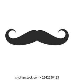 Mustache icon vector ilustration flat design template