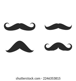 Mustache icon vector ilustration flat design template