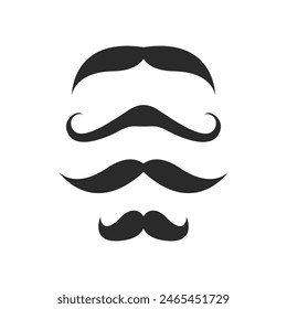 Mustache icon vector ilustration flat design template