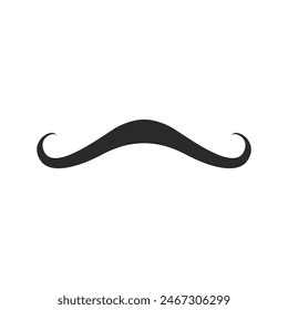 Mustache icon vector ilustration flat design template