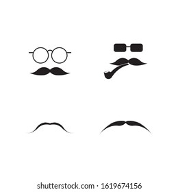 Mustache icon vector ilustration template