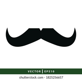 Mustache icon vector logo design template illustration