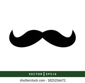 Mustache icon vector logo design template illustration