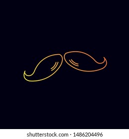 Mustache Icon Vector Logo Template Flat Design