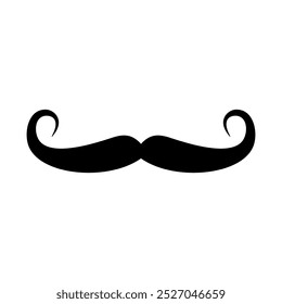 Ícone Mustache Vetor Logo Modelo Ilustração Design