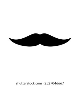 Ícone Mustache Vetor Logo Modelo Ilustração Design