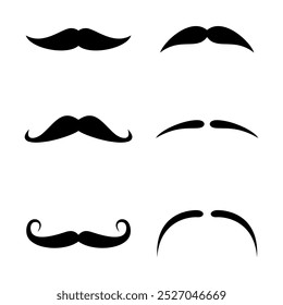 Ícone Mustache Vetor Logo Modelo Ilustração Design