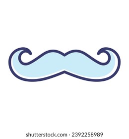 Mustache icon vector on trendy design