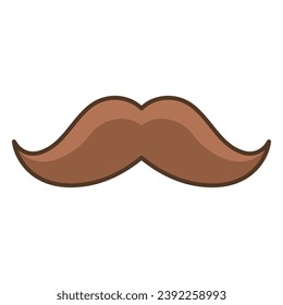Vector de icono de bigote en el diseño de moda