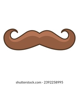Mustache icon vector on trendy design