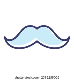 Mustache icon vector on trendy design