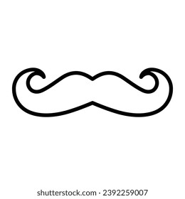 Mustache icon vector on trendy design