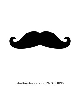 mustache icon vector on white background