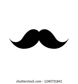 mustache icon vector on white background