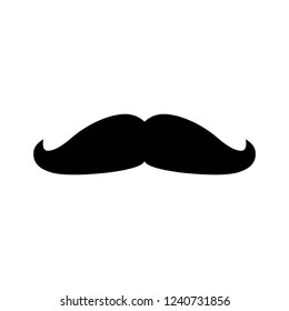 mustache icon vector on white background